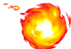 Flaming ball decoration