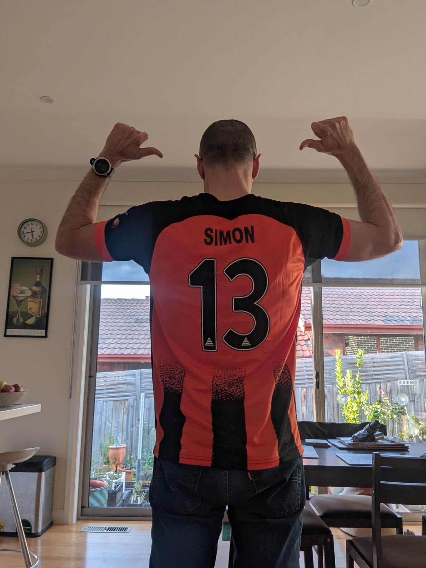   Image of player in club top back